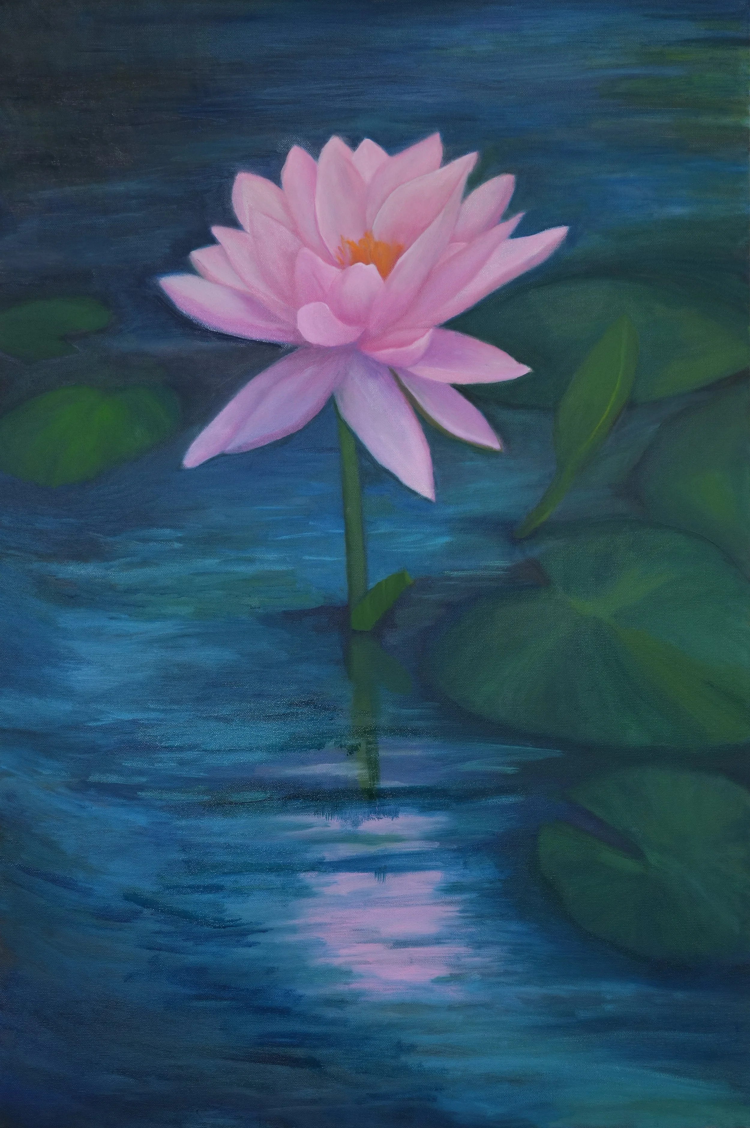 In Stillness | 24 x 36 x 1.5 inches | oil on canvas | 2026
