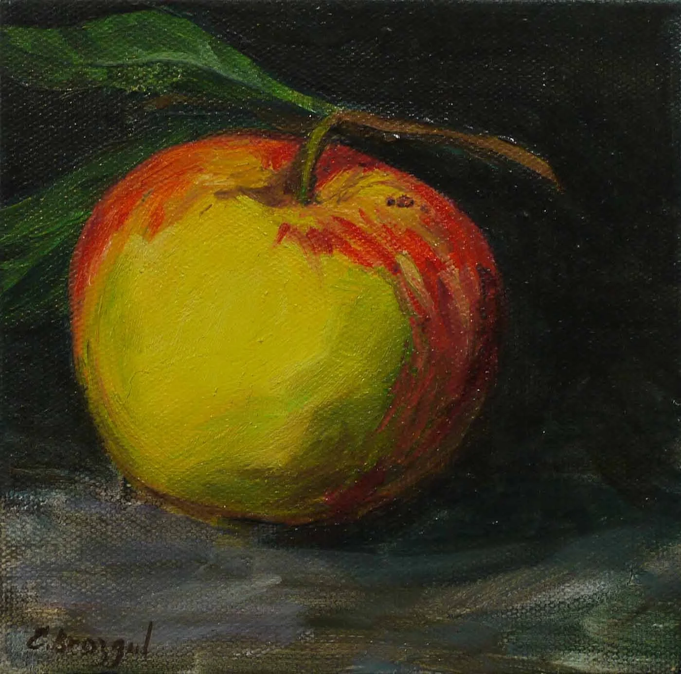 Apple with Leaf