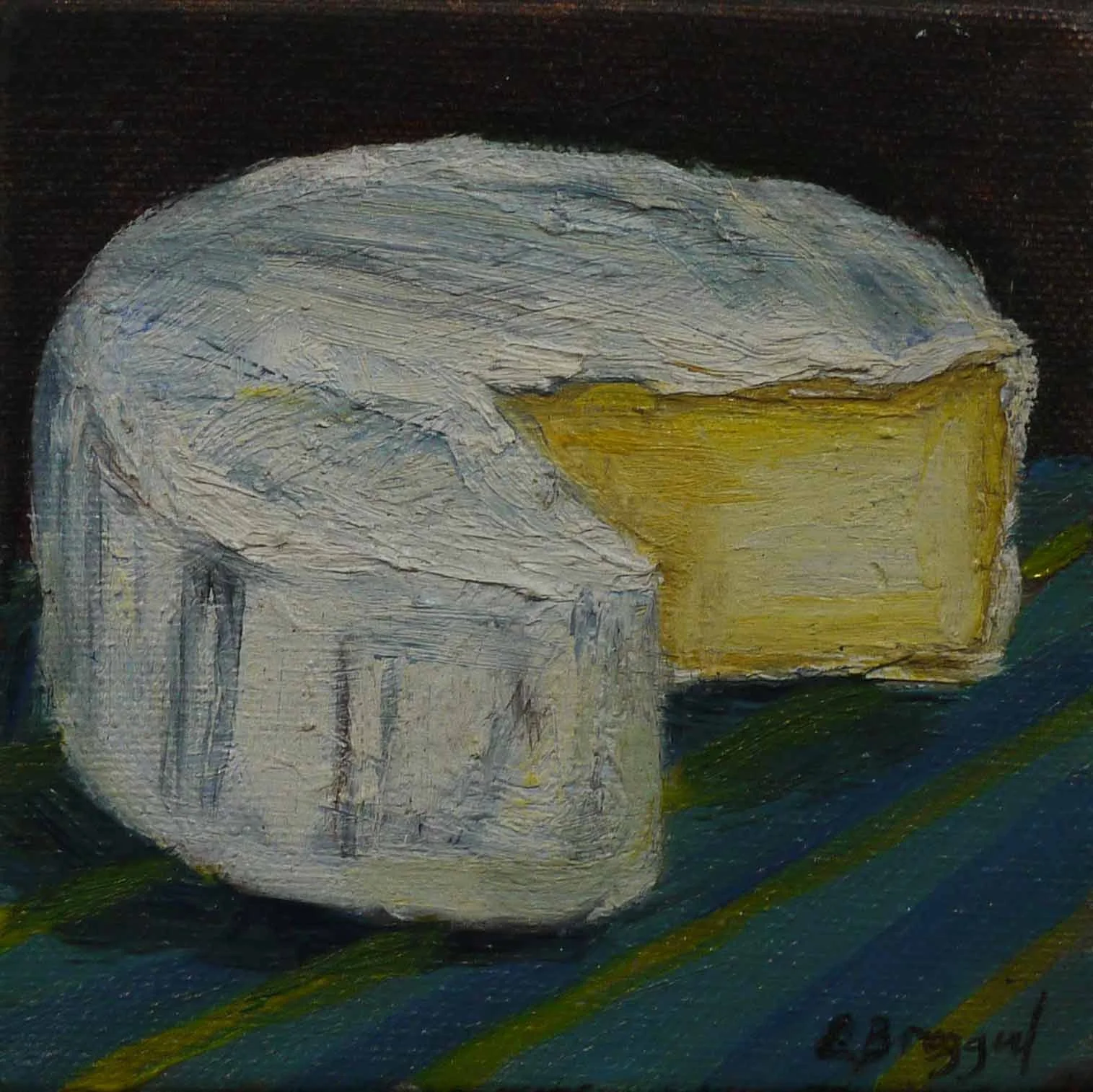 Coulommiers on Blue Stripes Cloth