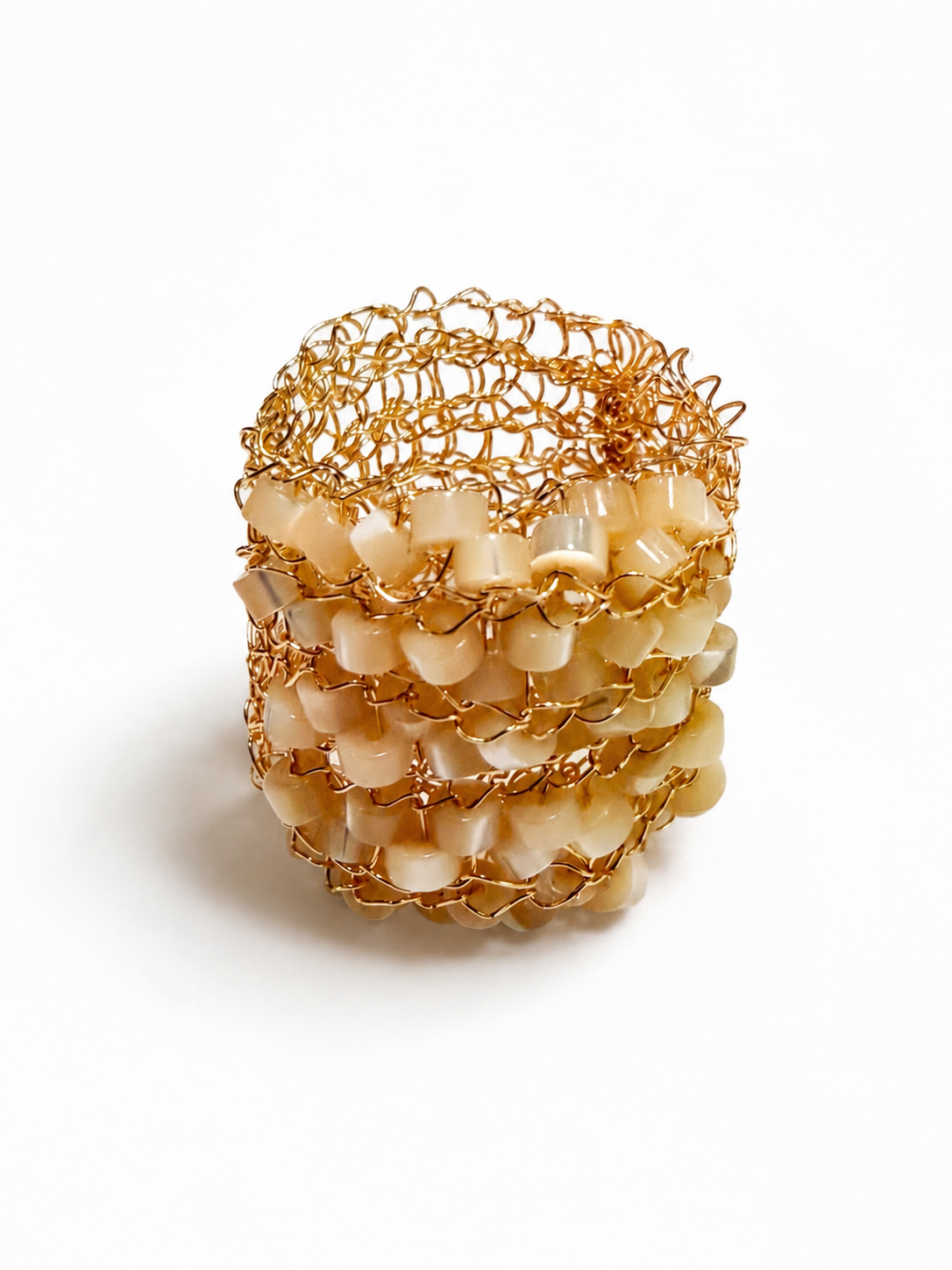 Golden Sand Mother of Pearl Ring