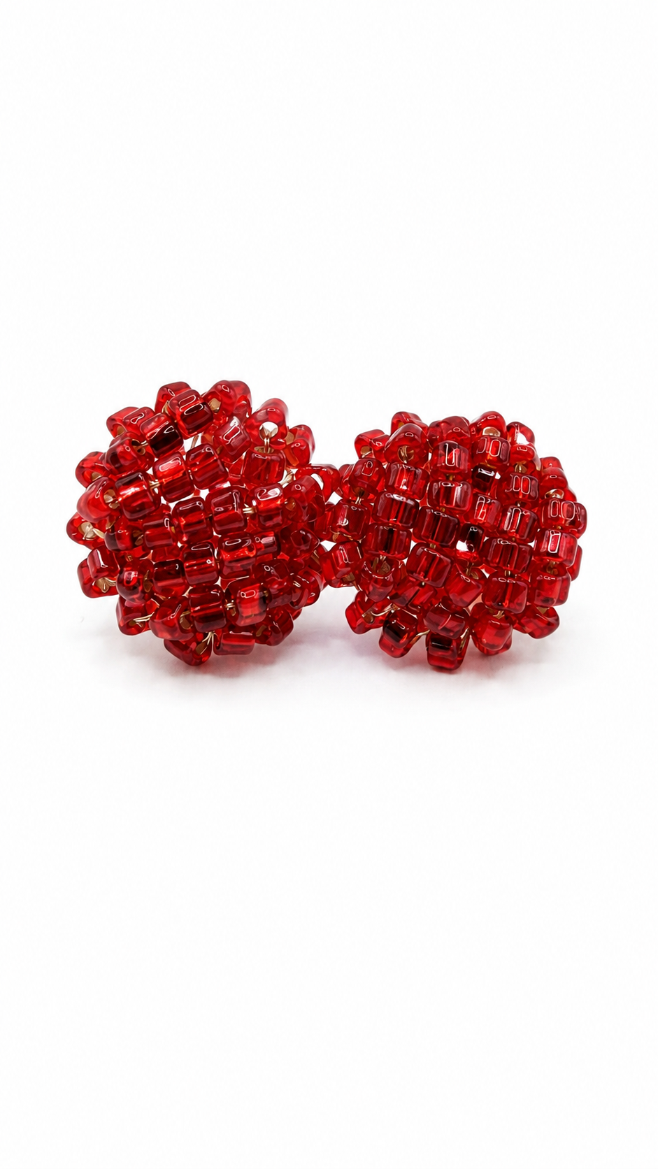 Crimson Cluster Stud Earrings
