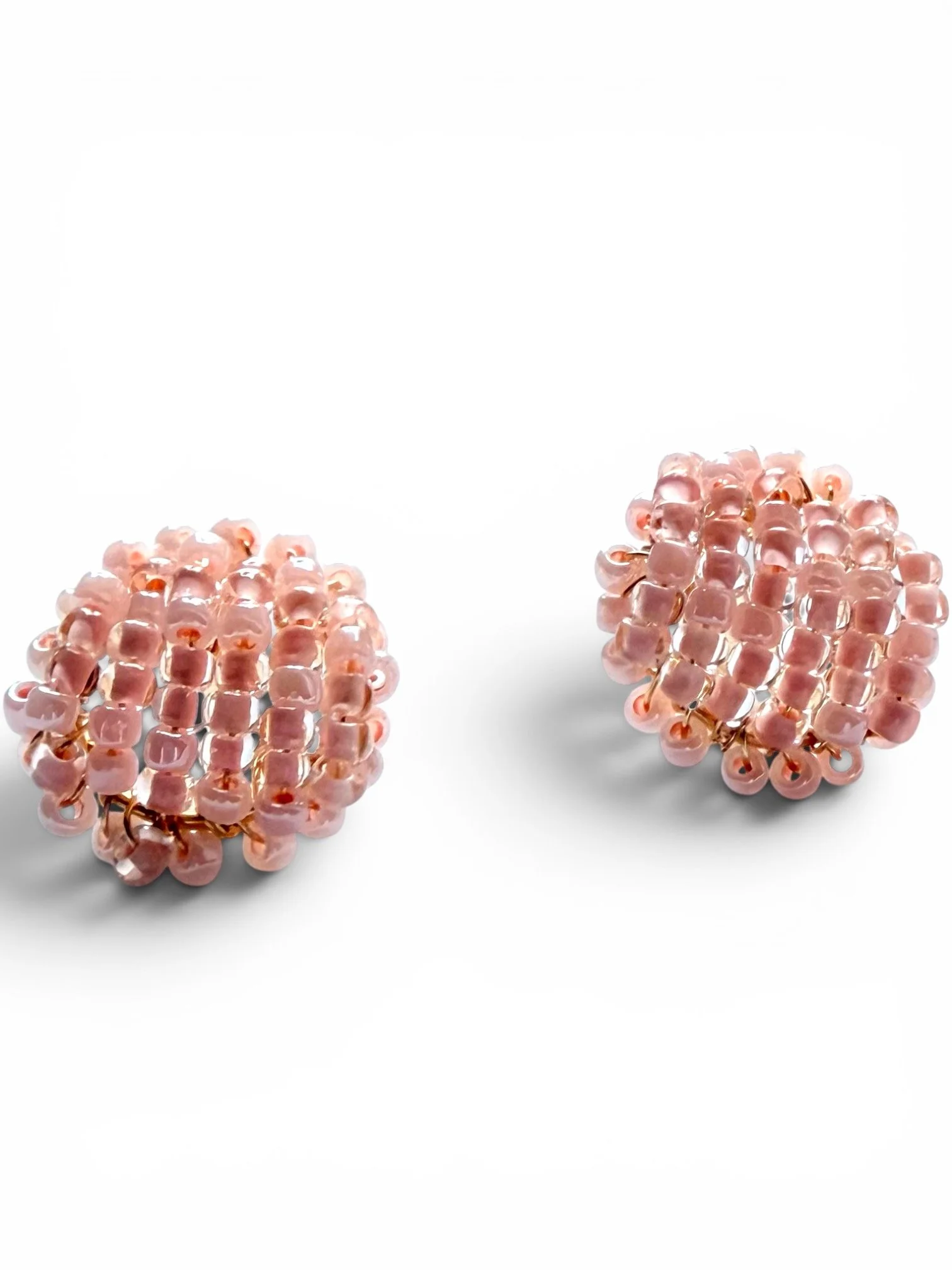 Blush Cube Stud Earrings
