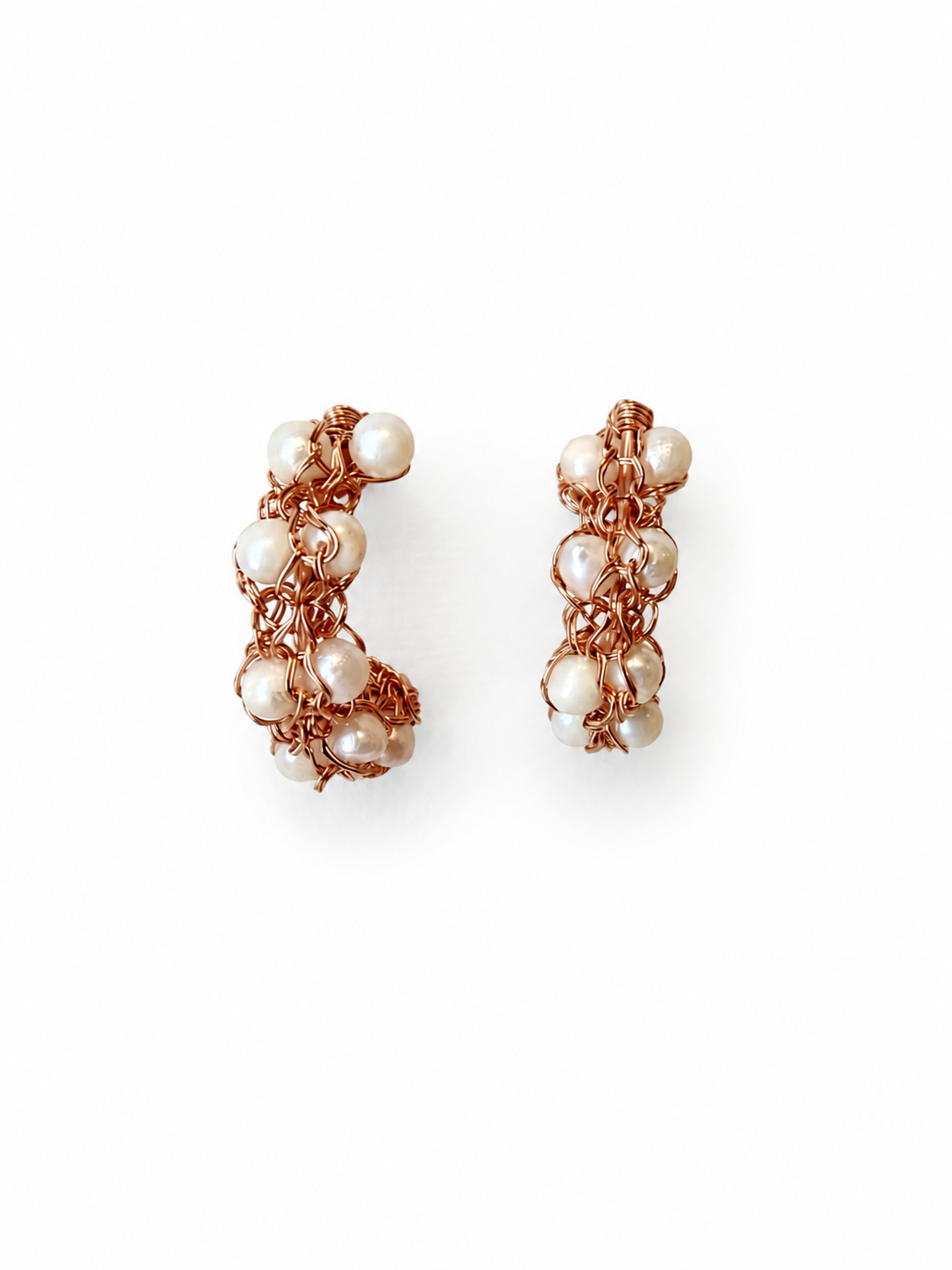 Pearl Bloom Hoops