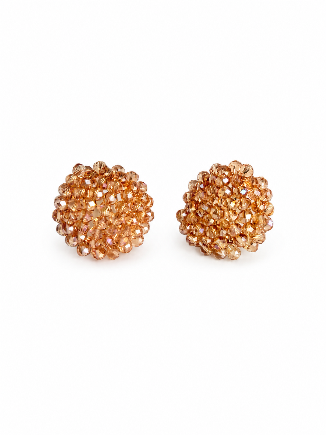 Crystal Sphere Stud Earrings