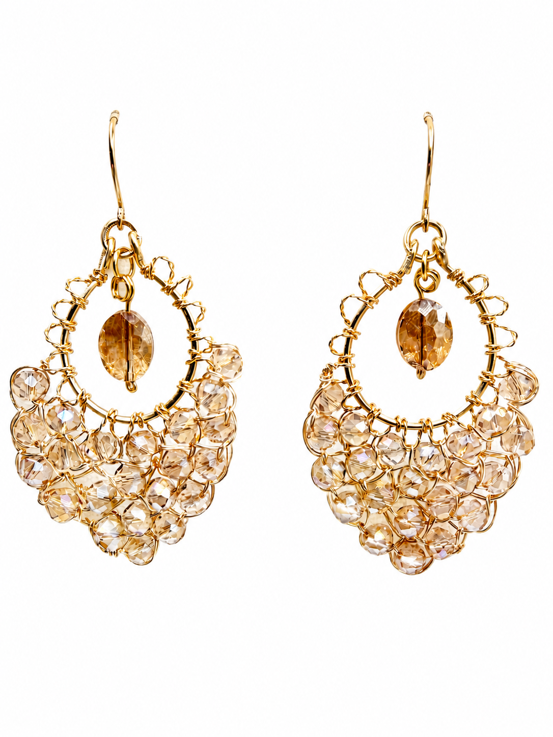 CHAMPAGNE VEIL EARRINGS