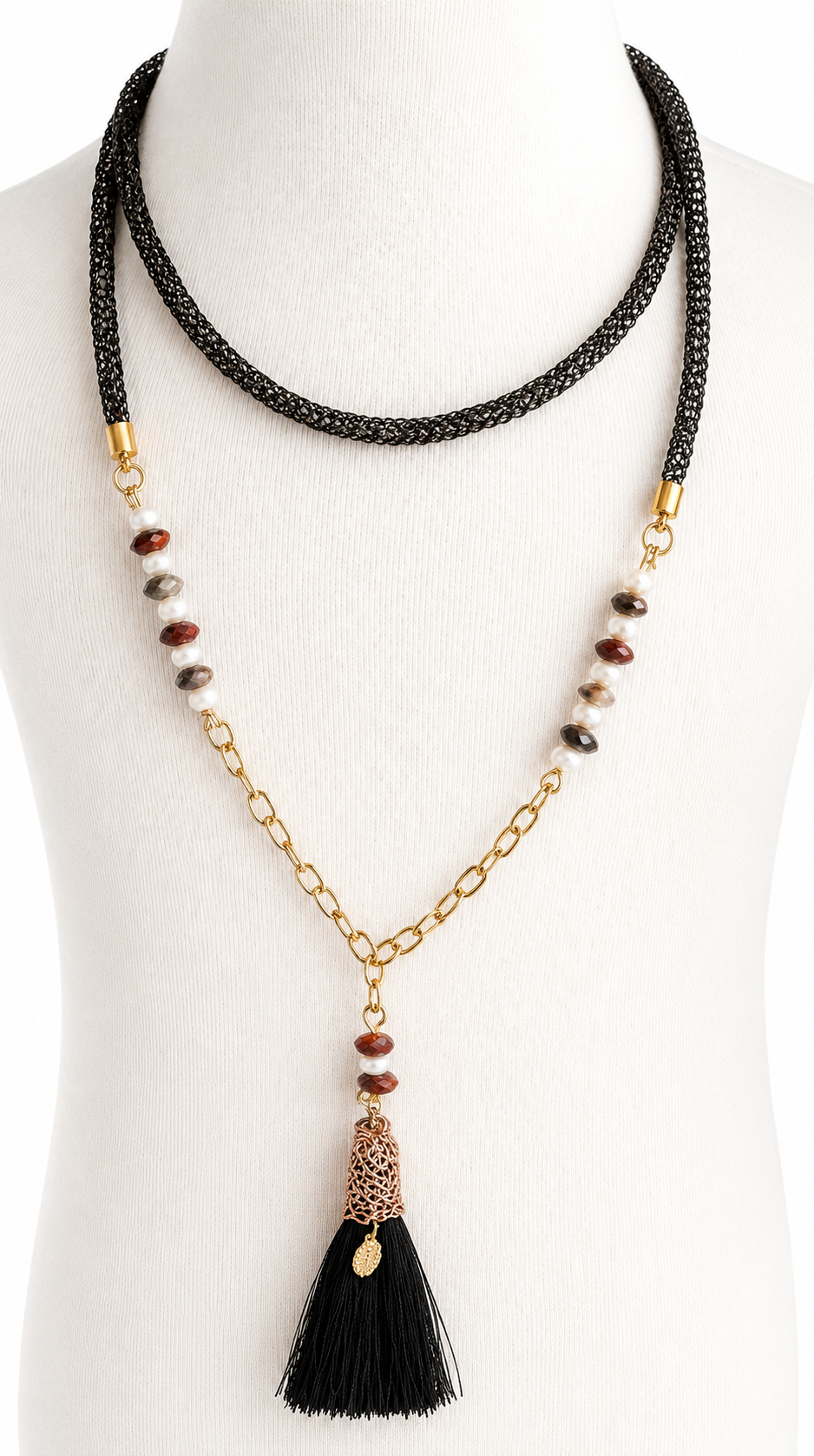 Noir Tassel Necklace