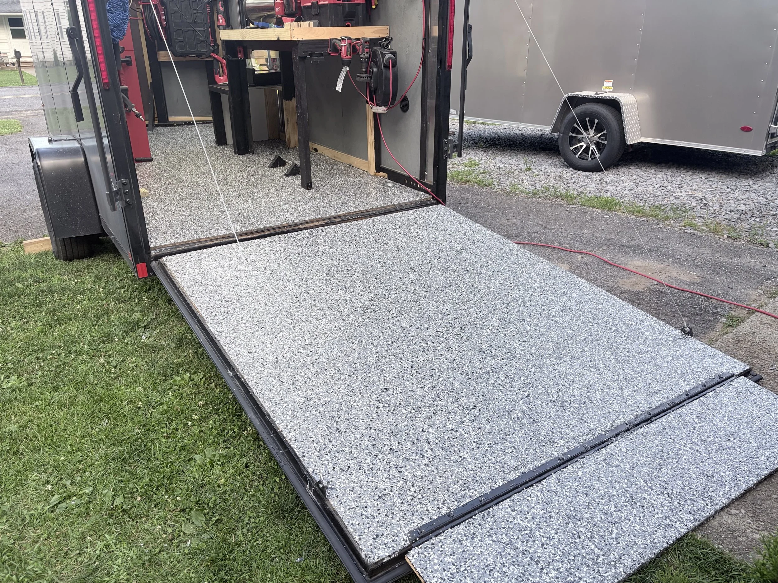 Enclosed trailer flake system.