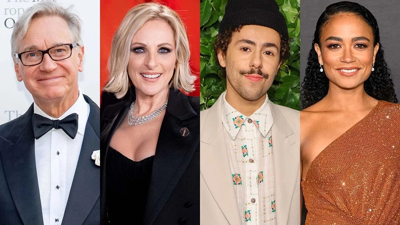 Headshots of Paul Feig, Marlee Matlin, Ramy Youssef and Lauren Ridloff