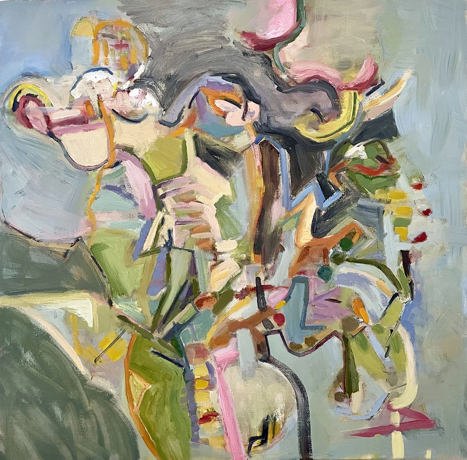 Resonance, 2026, is an abstract oil painting by Whitstable artist Ginny Scadeng.