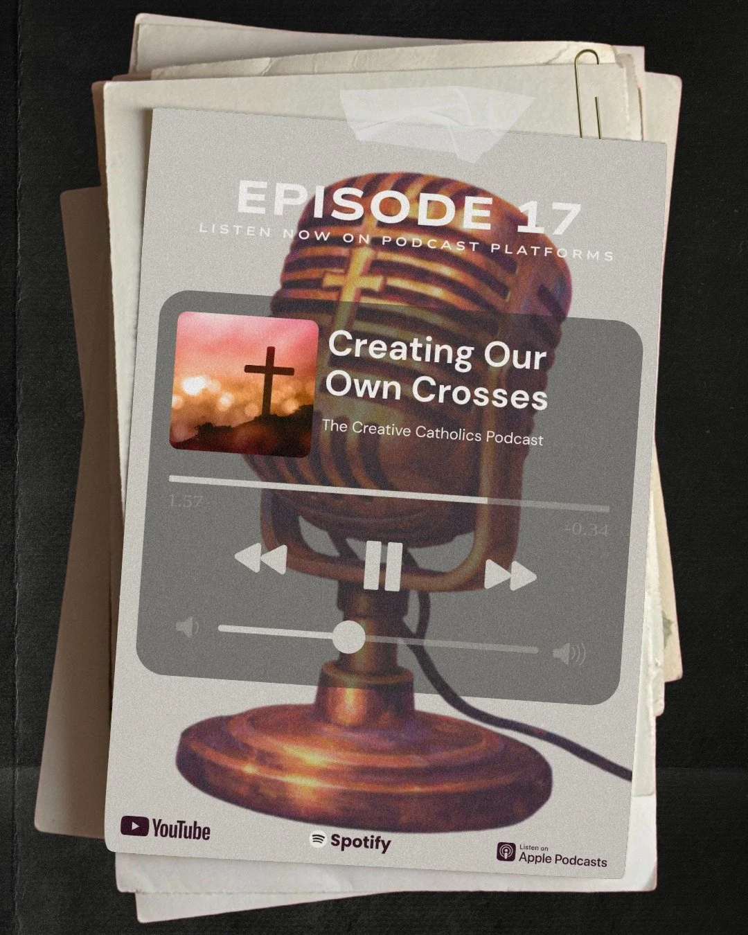 New episode out now - Creating Our Own Crosses

This was quite a vulnerable episode for me -- talking about when we use our creativity against us which is something I have struggled with a bit in one aspect of my life...

Thank you for always listeni