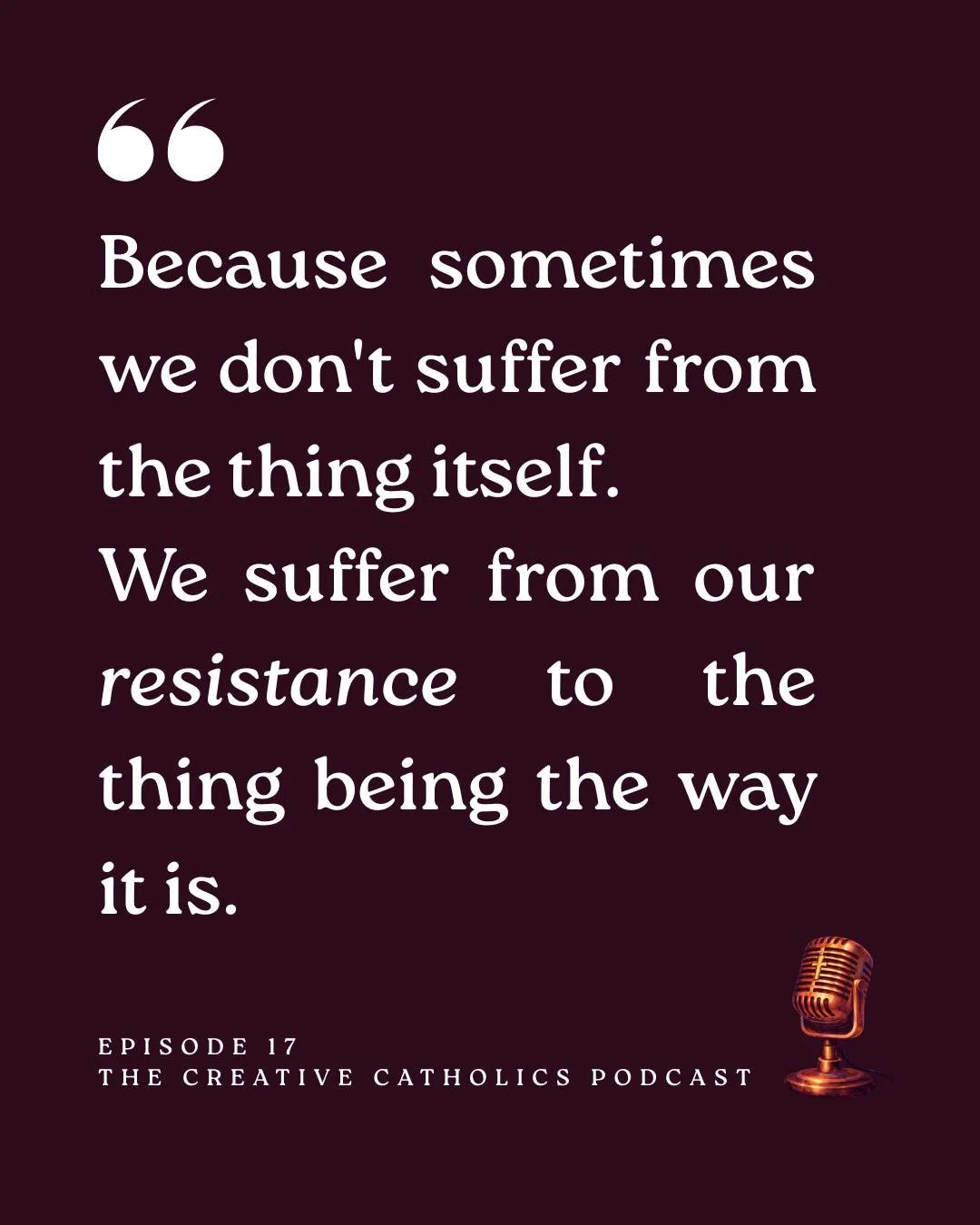 Episode 17 was an extremely personal episode for me - talking about how sometimes we create additional crosses for ourselves that God never asked us to carry.

Listen to "Creating Our Own Crosses" now wherever you get your podcasts. 

#cath