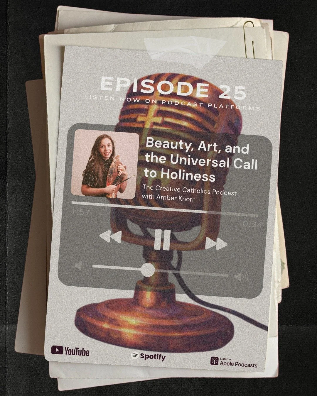 It was such a great joy to sit down with Amber Knorr and discuss her art and where she draws inspiration from! Amber's work is beautifully atmospheric and every time I look at it, I can't help but feel close to each blessed person of the Holy Trinity