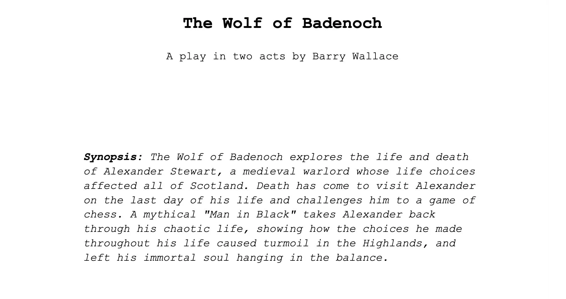 The Wolf of Badenoch