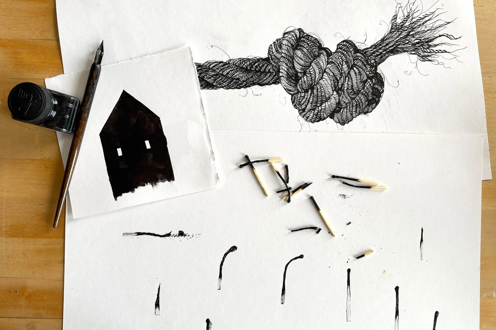 LUCY SCOTT ILLUSTRATING 'THE BUILDER' (Uncertain Stories)
