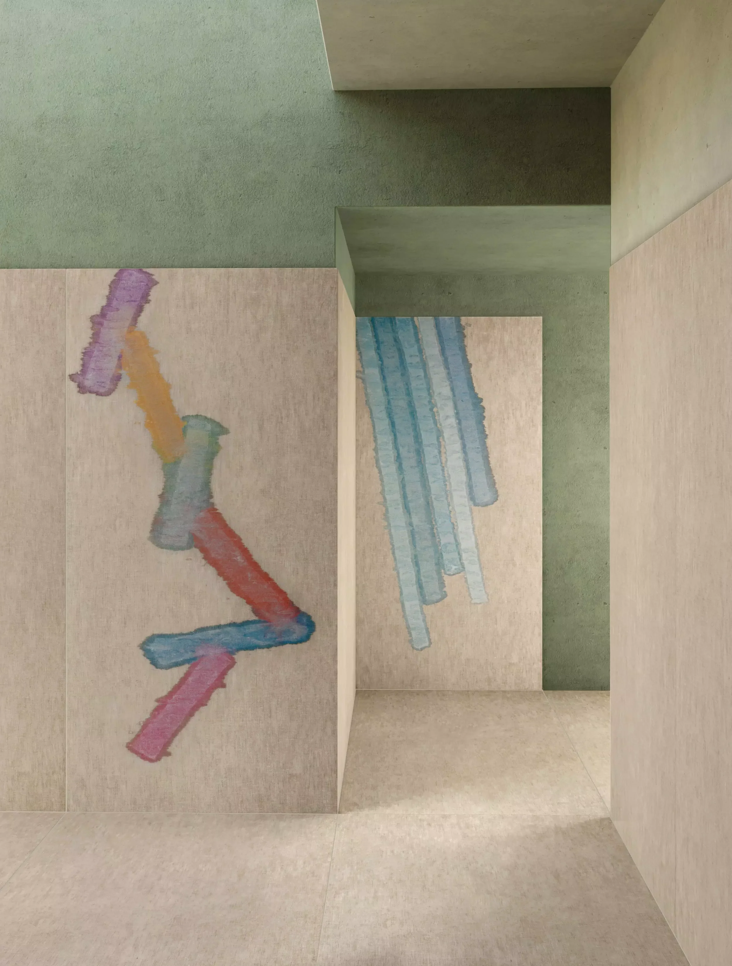 Architectural interior featuring large-format porcelain stoneware panels from the Florim CEDIT Euridice collection, supplied and installed nationwide by PietraCasa.