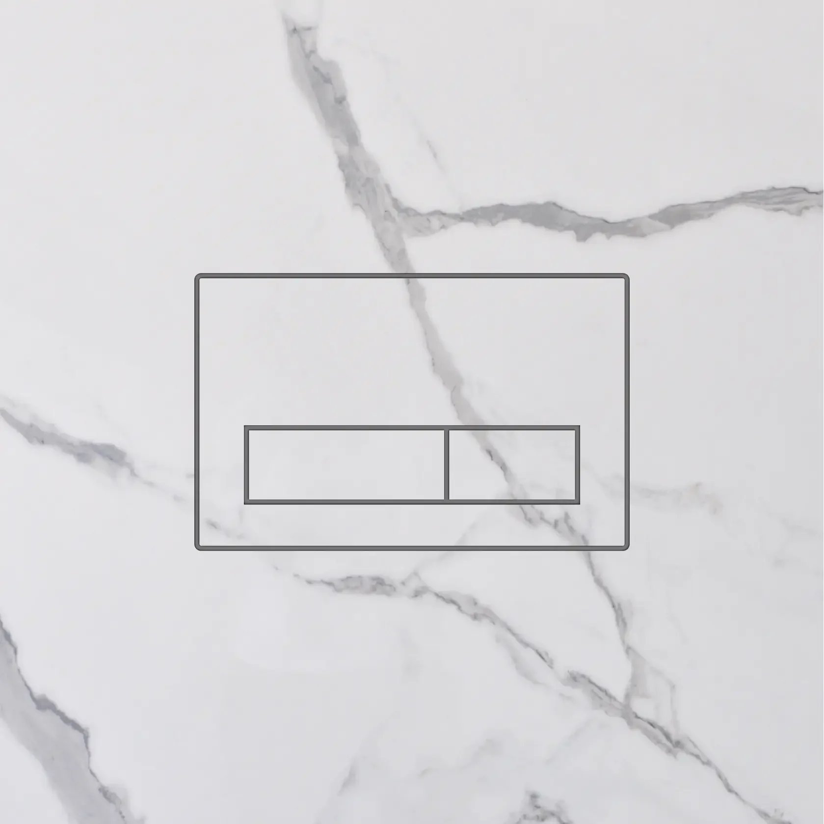 Clanea PurePlate L, a flush-mounted toilet button engineered to be tiled over for a seamless, invisible look, supplied and installed by PietraCasa.