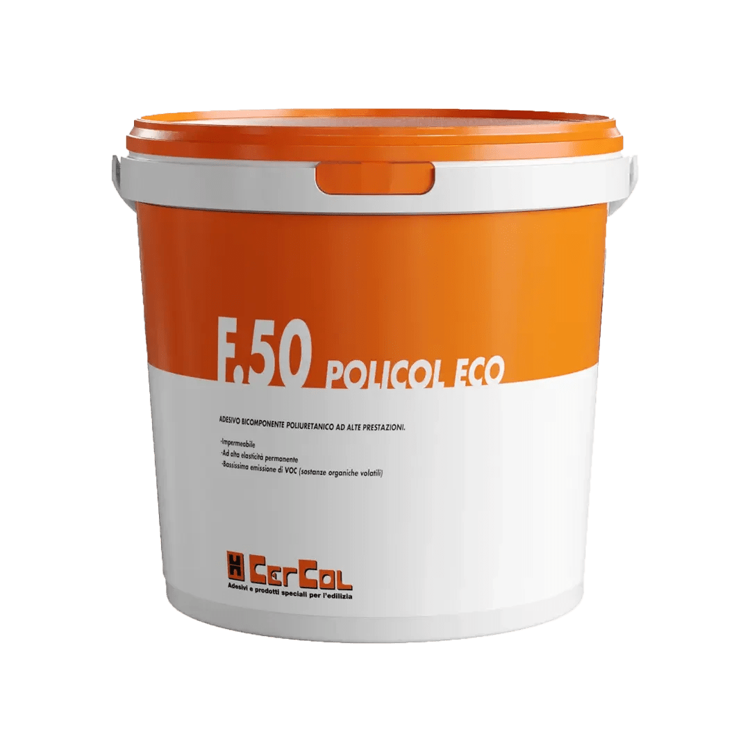 Cercol F.50 Policol Eco high-performance, two-component polyurethane adhesive in tub, supplied by PietraCasa.