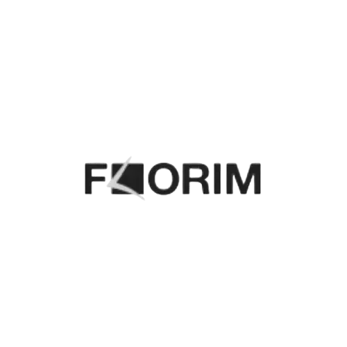 Florim official brand logo, premium Italian porcelain tile manufacturer partnered with PietraCasa, supplying luxury surfaces across the South Coast.