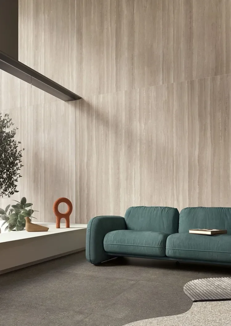 Architectural interior design featuring the Compatta collection by CEDIT Ceramiche d'Italia, supplied and installed nationwide by PietraCasa.
