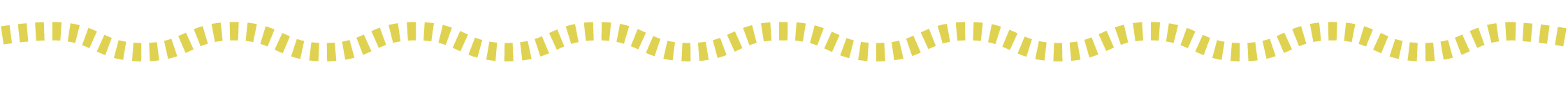 Black background with yellow wavy line decorative border at the top.