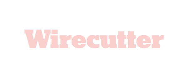 Pink text on a black background spelling 'Wirecutter'