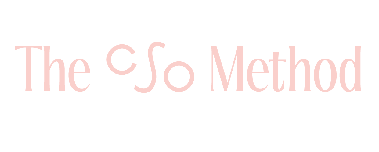 Text reading 'The C So Method' in pink font on a black background.
