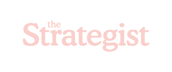The word 'the' in smaller pink font above the bold pink word 'Strategist' on a black background.