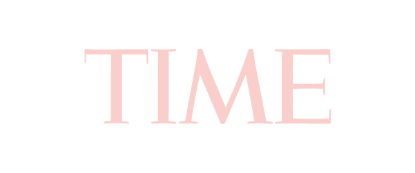 The word 'TIME' written in pink capital letters on a black background.