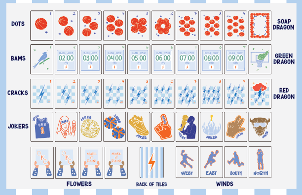 Courtside Mahjong Tiles