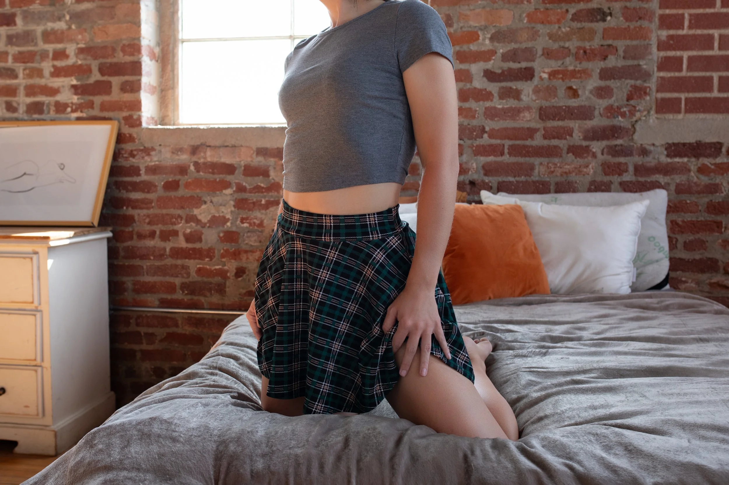 Santa Monica companion Edie at sunset, soft and playful look