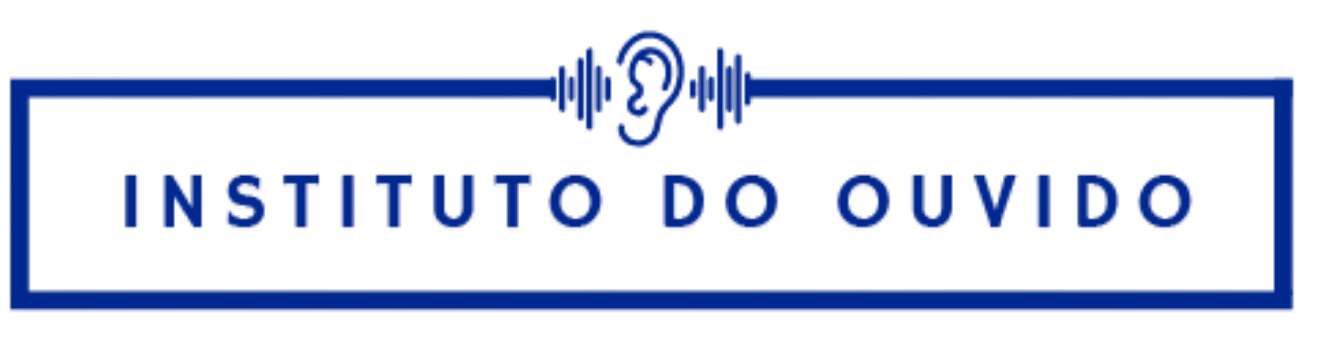 Logo do Instituto do Ouvido, com texto azul e um símbolo de ouvido estilizado.</s>