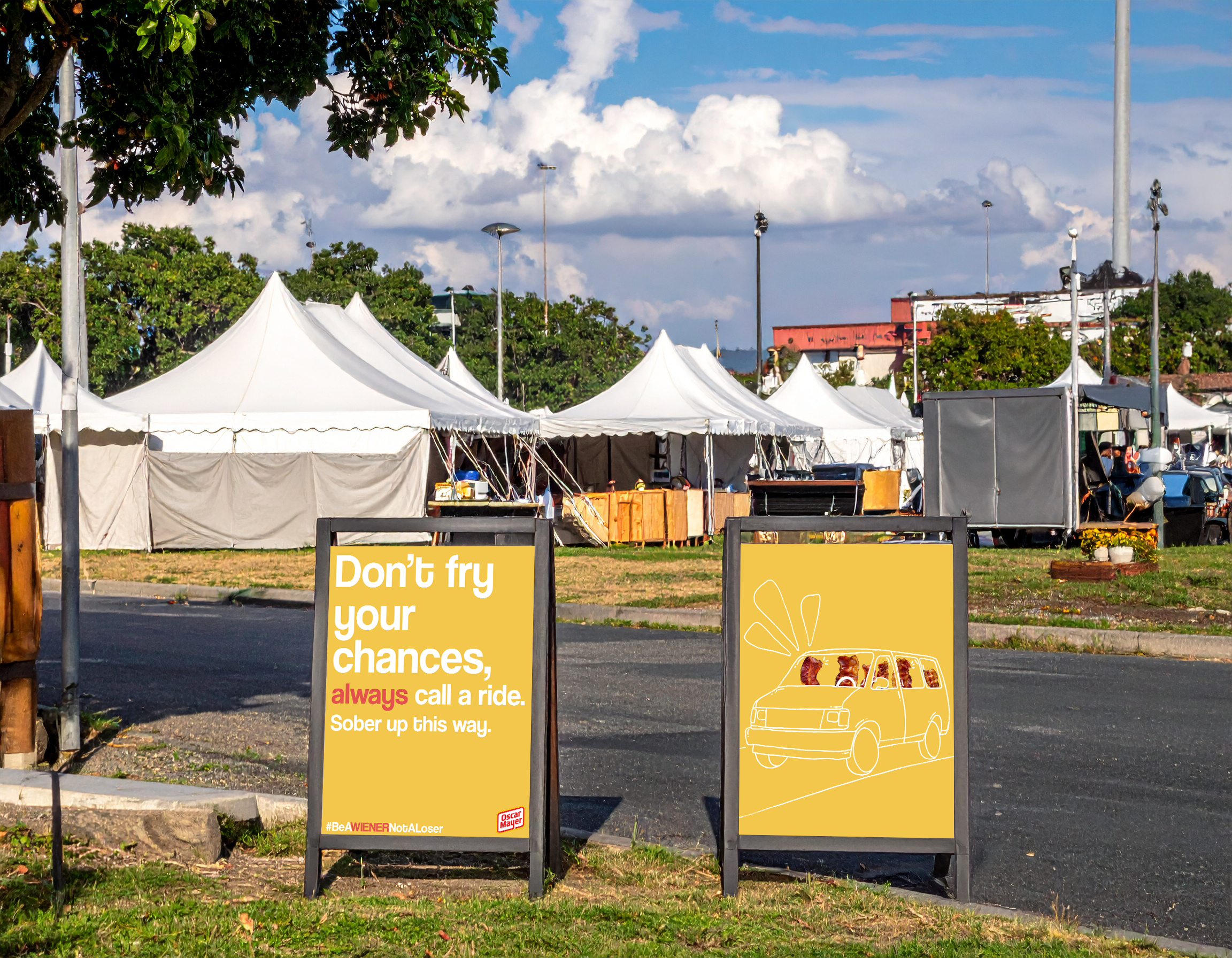 Second set of posters in the venue parking lots