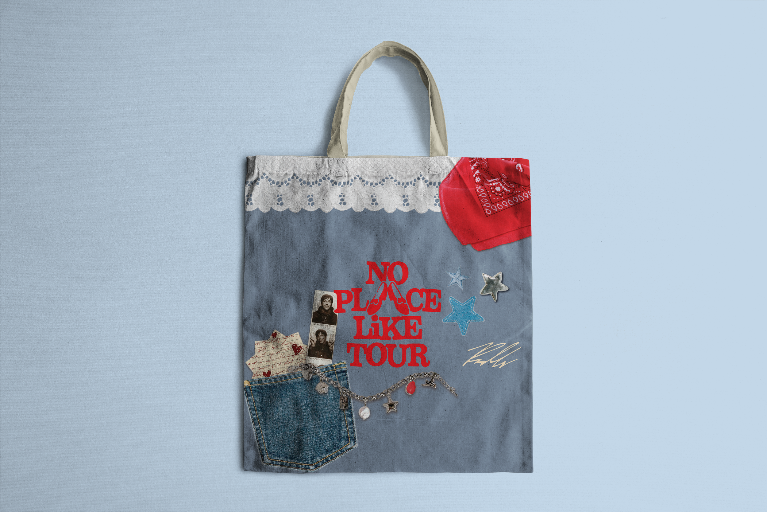 Tote bag that would carry all the items in the merch package