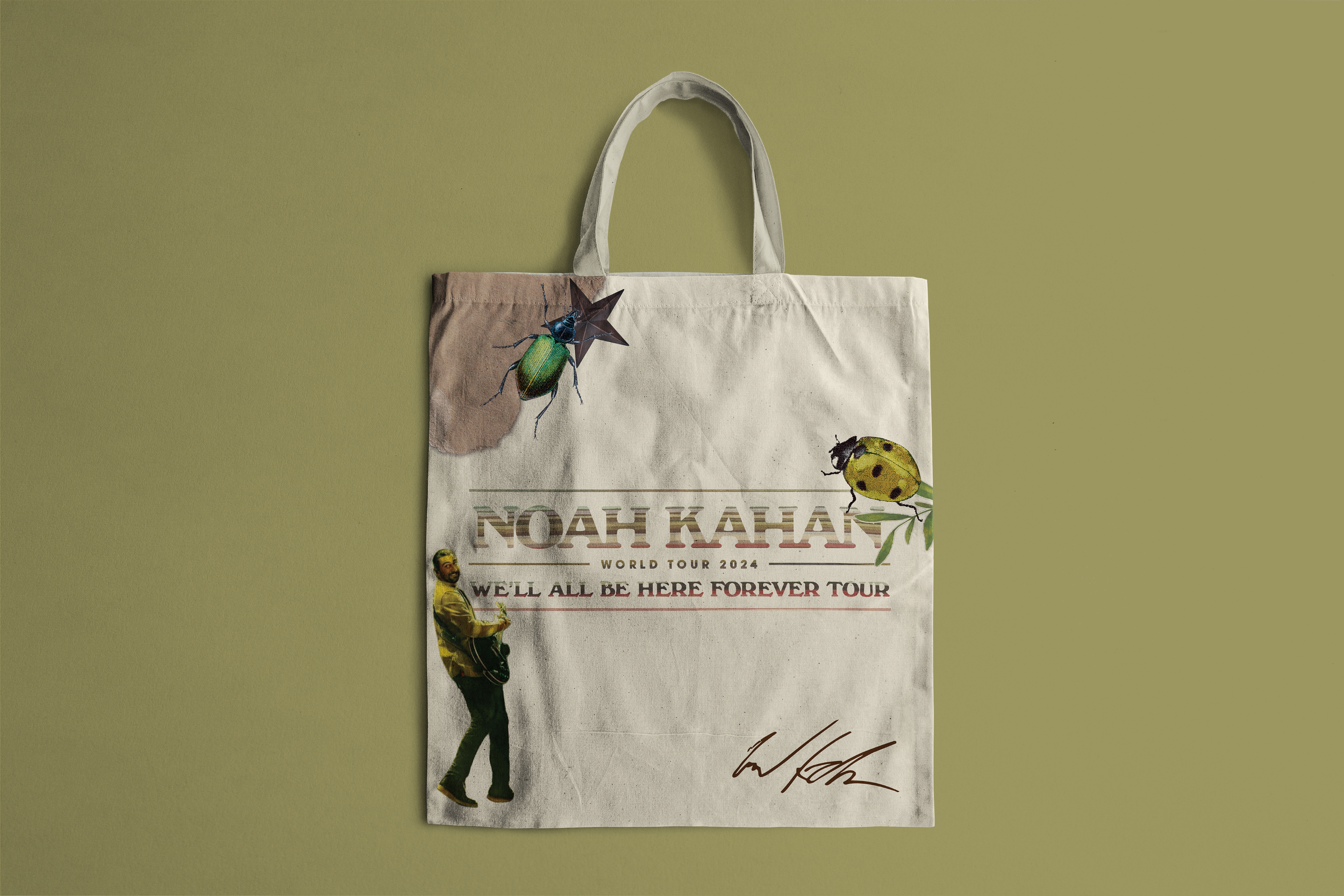 Tote bag that would carry all the items in the merch package