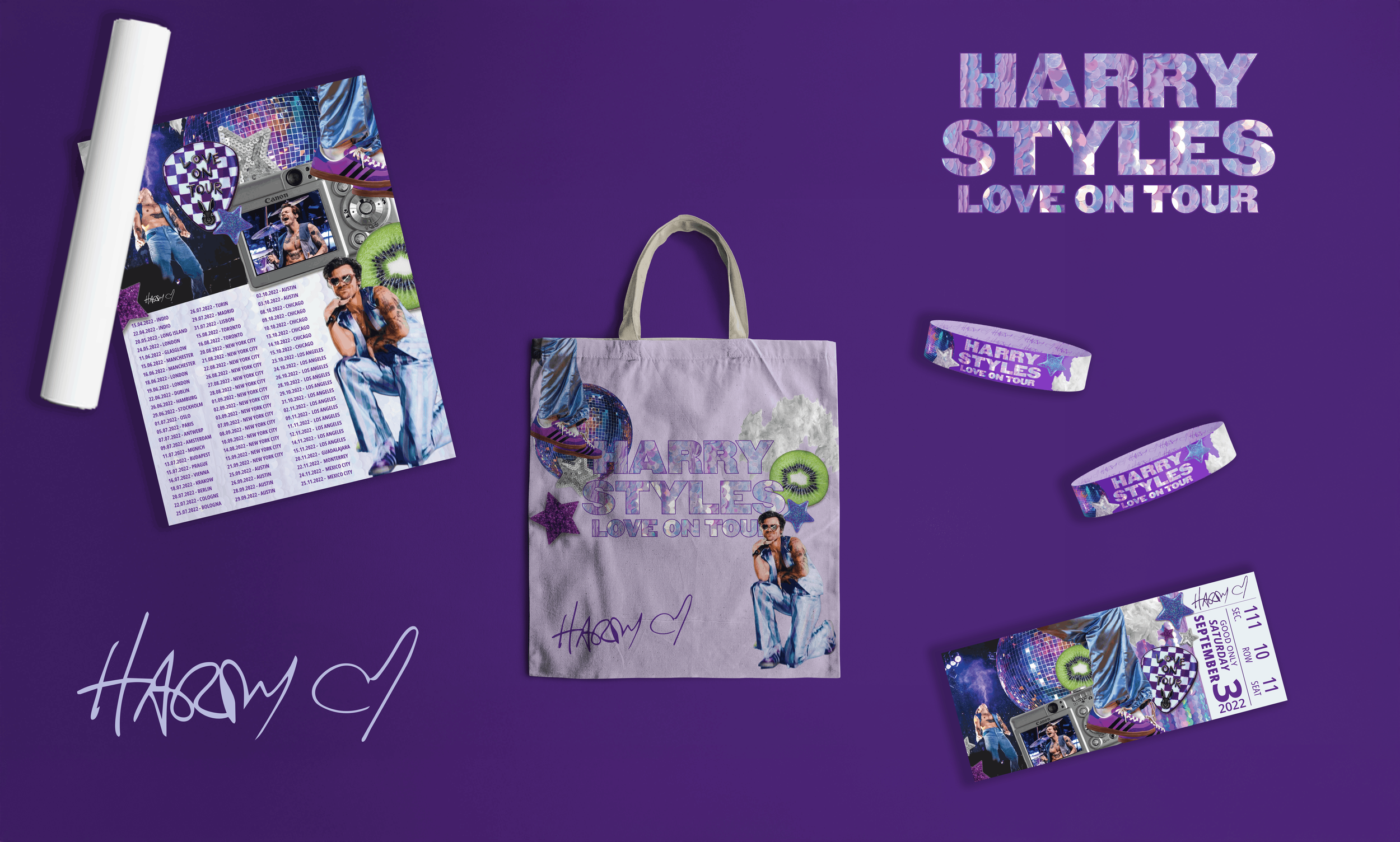 Complete concert merch package