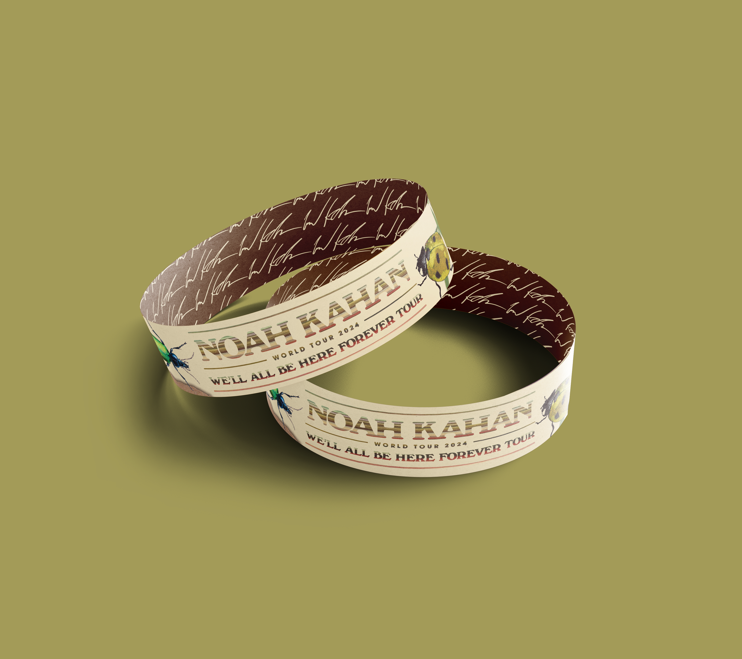 Matching wristband for the tour