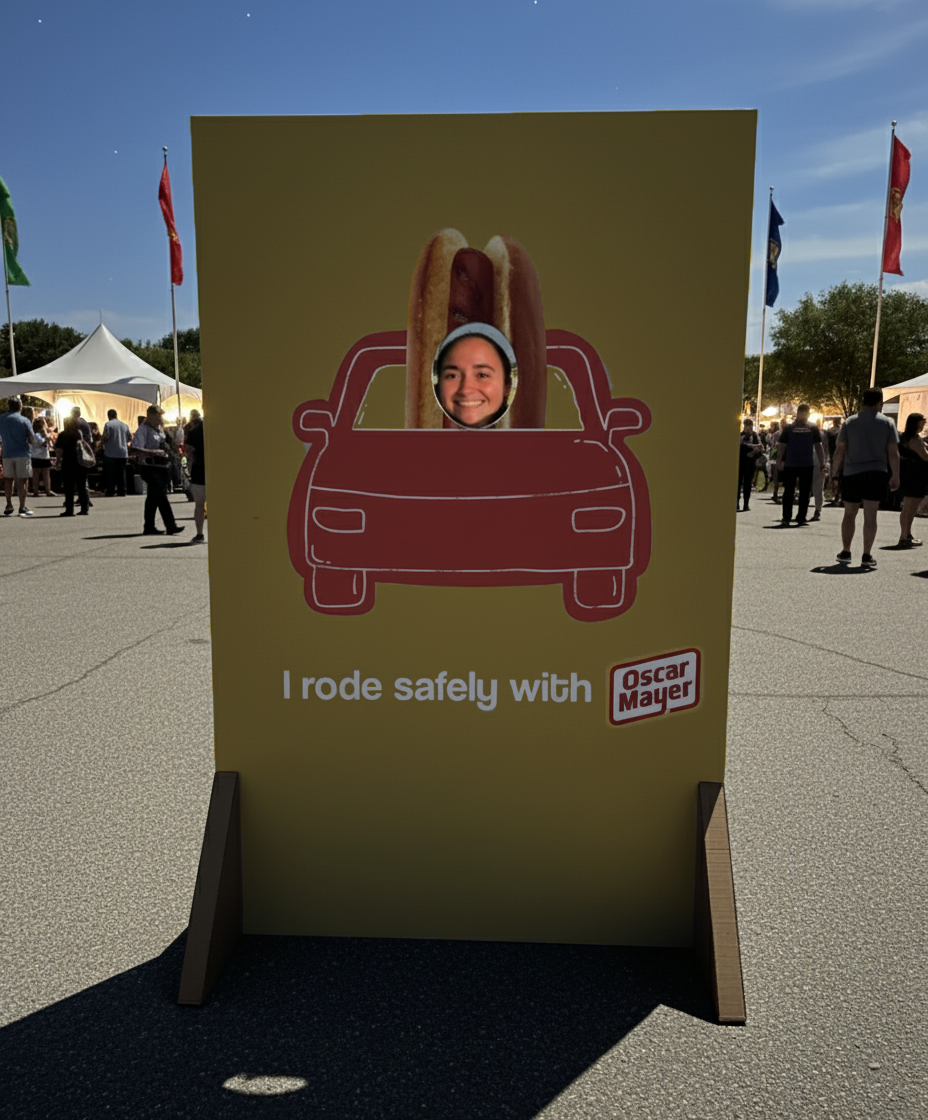 Photo-op at the parking lot pop ups