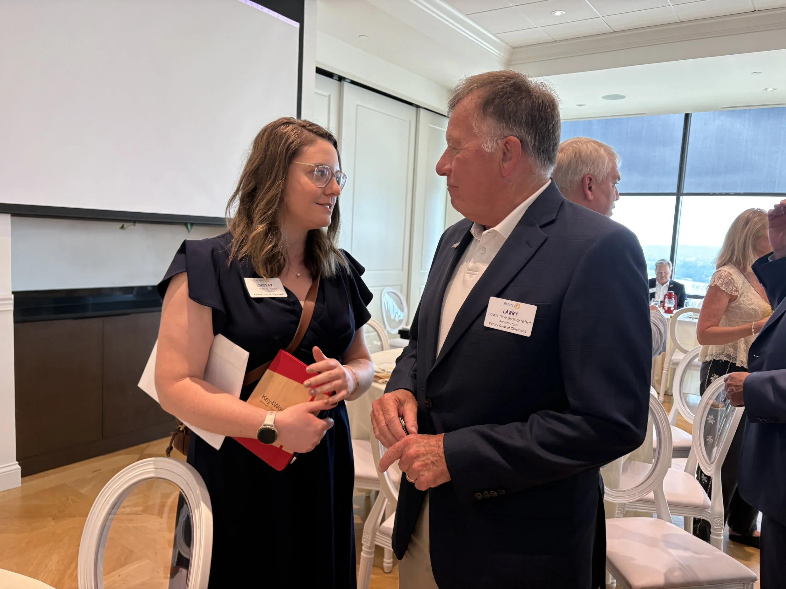 two people at business lunch