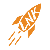 Orange rocket icon with the text 'LN' inside it
