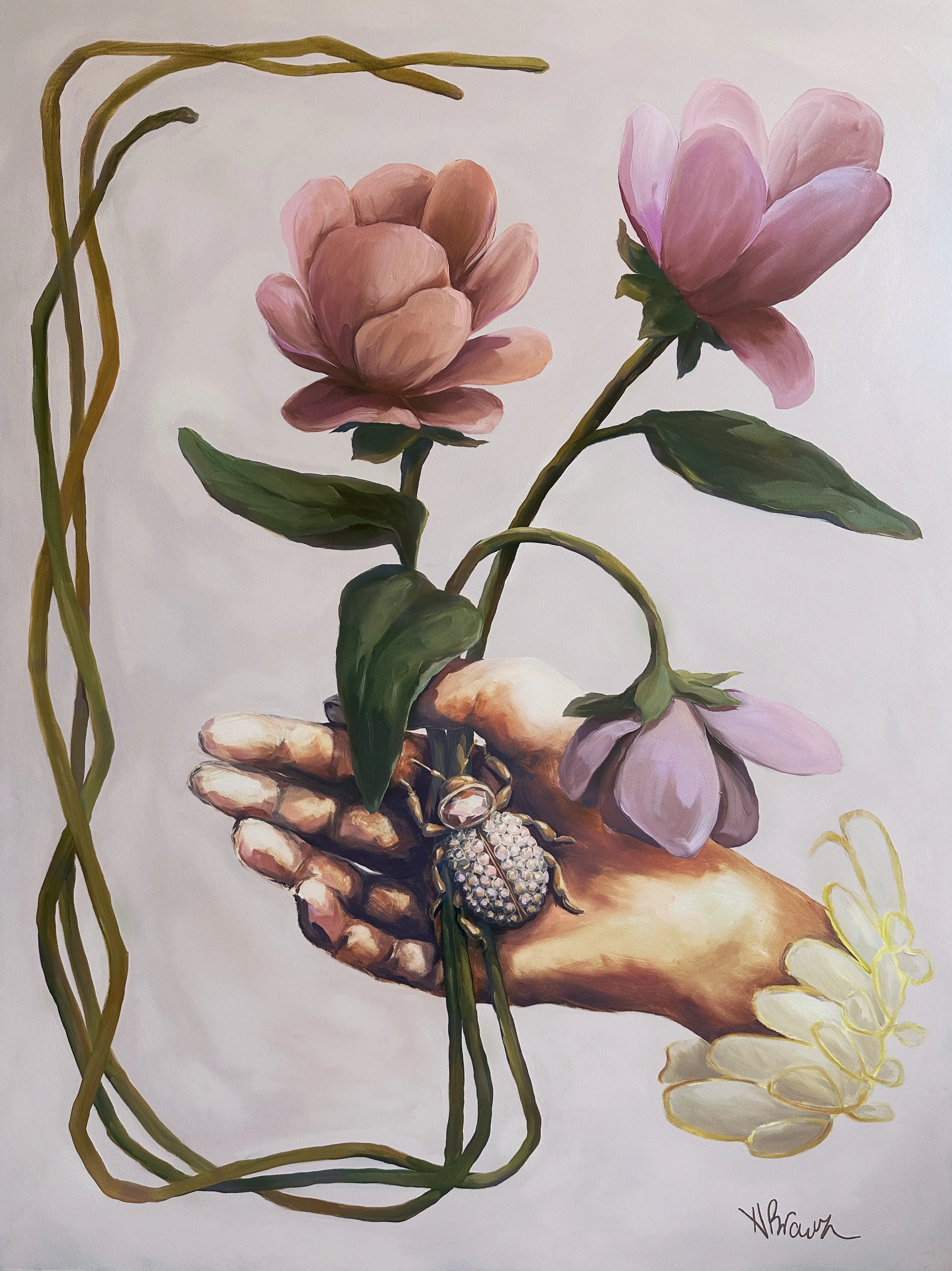 Hannah Brown_The Gardner's Find_30x40_wood panel_2025.jpg