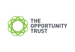 Logo of The Opportunity Trust featuring a green circular design with interconnected loops and the organization's name.