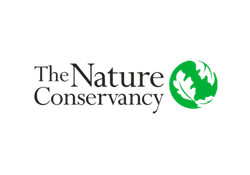 The logo of The Nature Conservancy featuring the organization's name and a green globe with a leaf design.