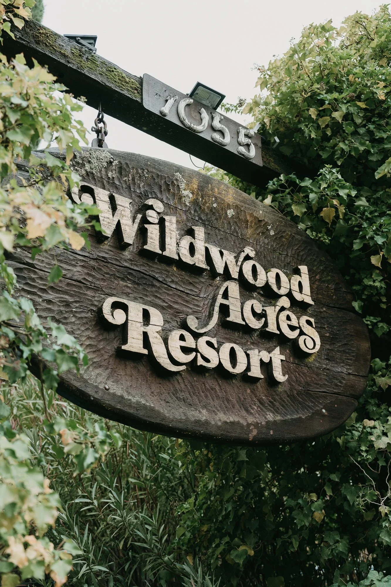 Wildwood Acres Resort wooden sign