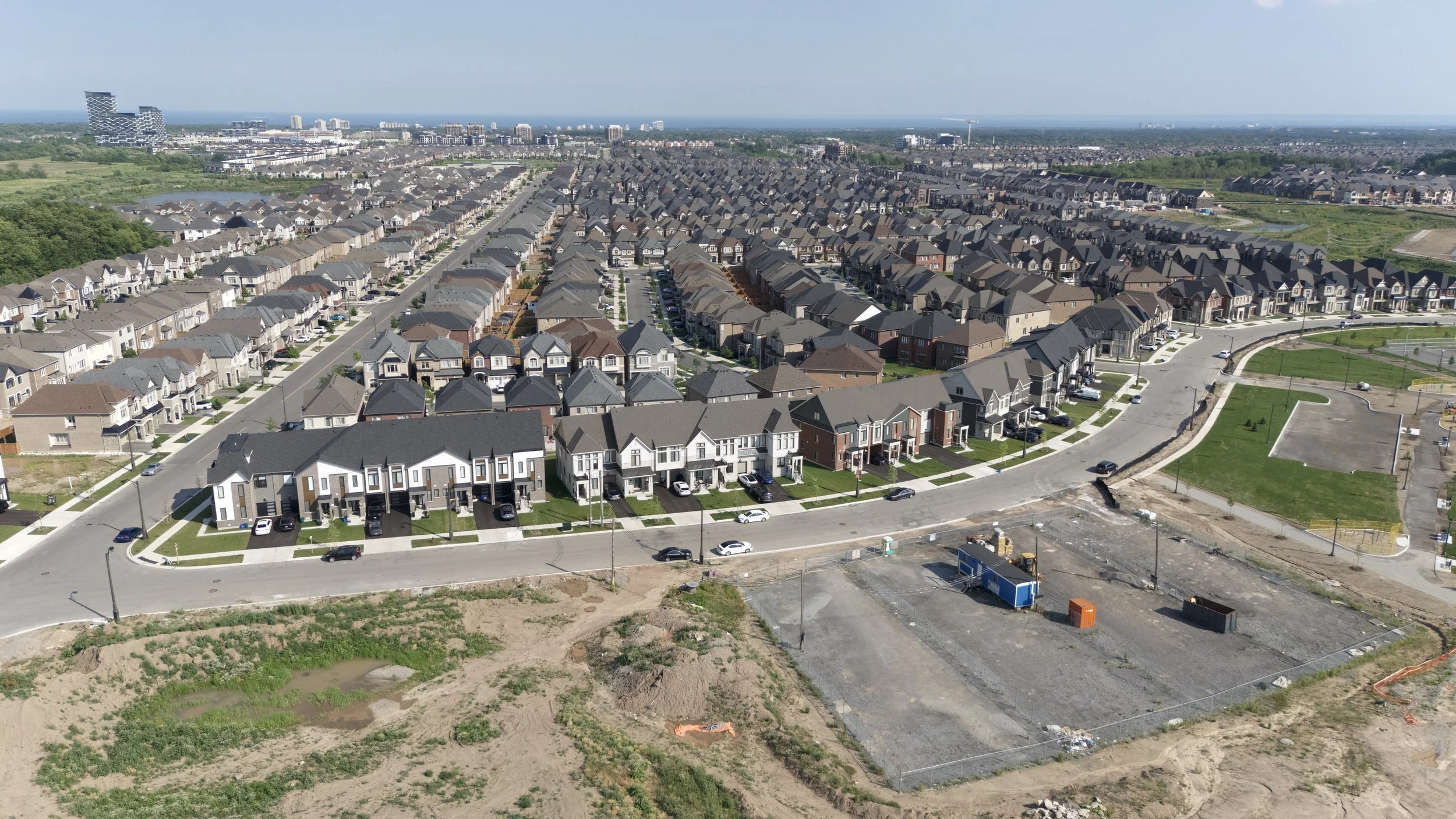 Aerial image of homes