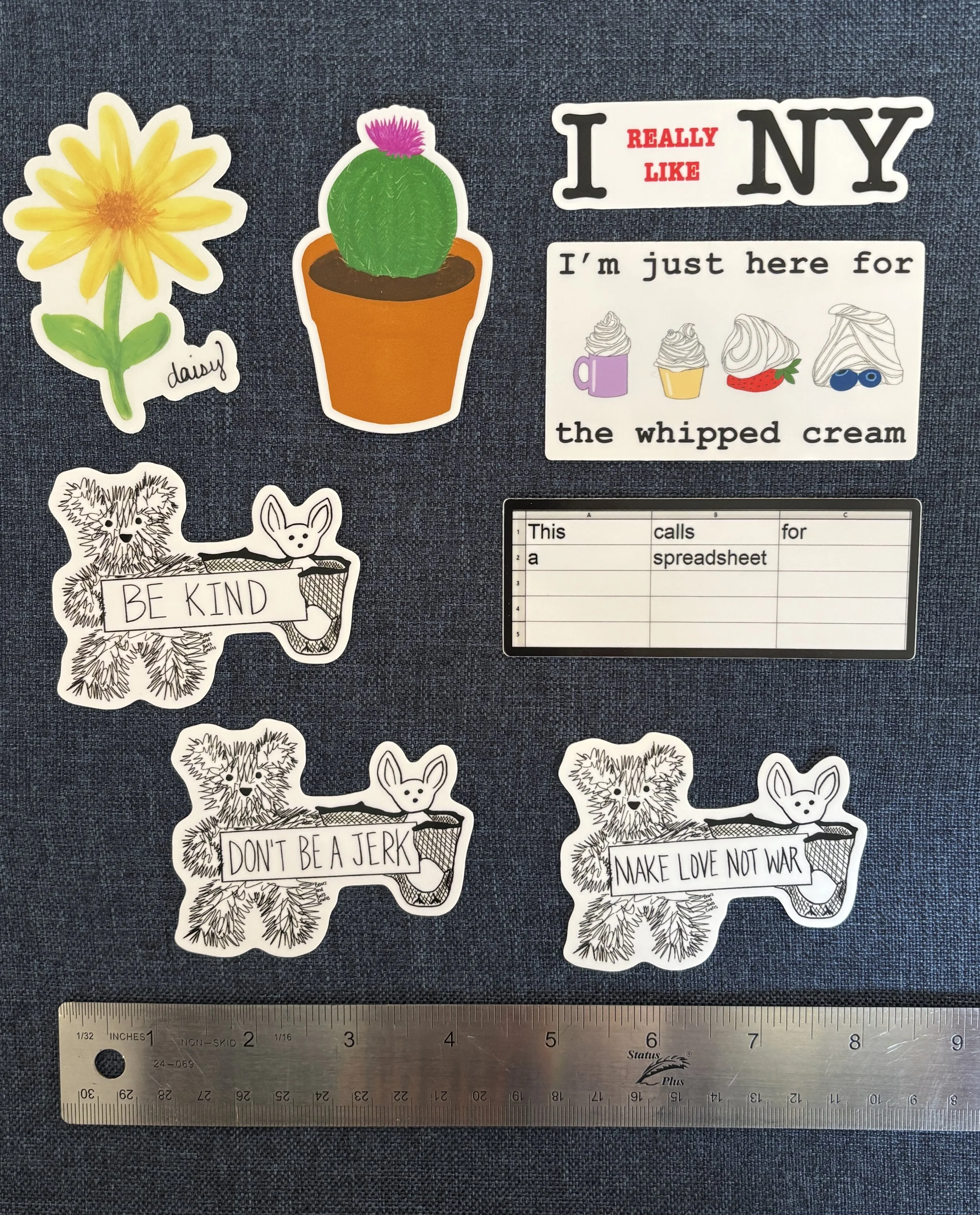 3" stickers