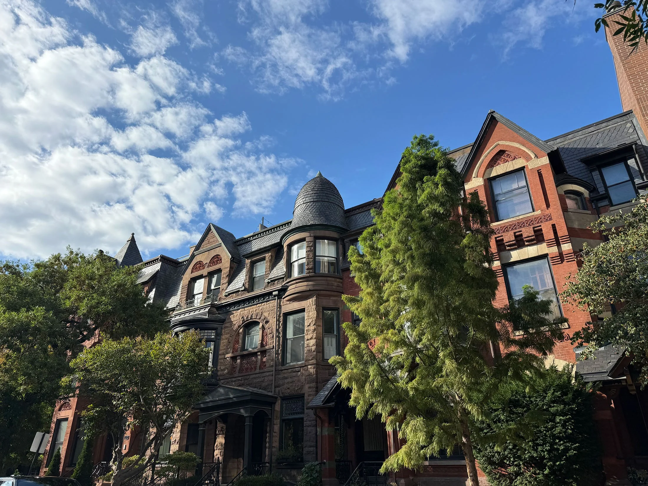 Chicago homes on a residential street