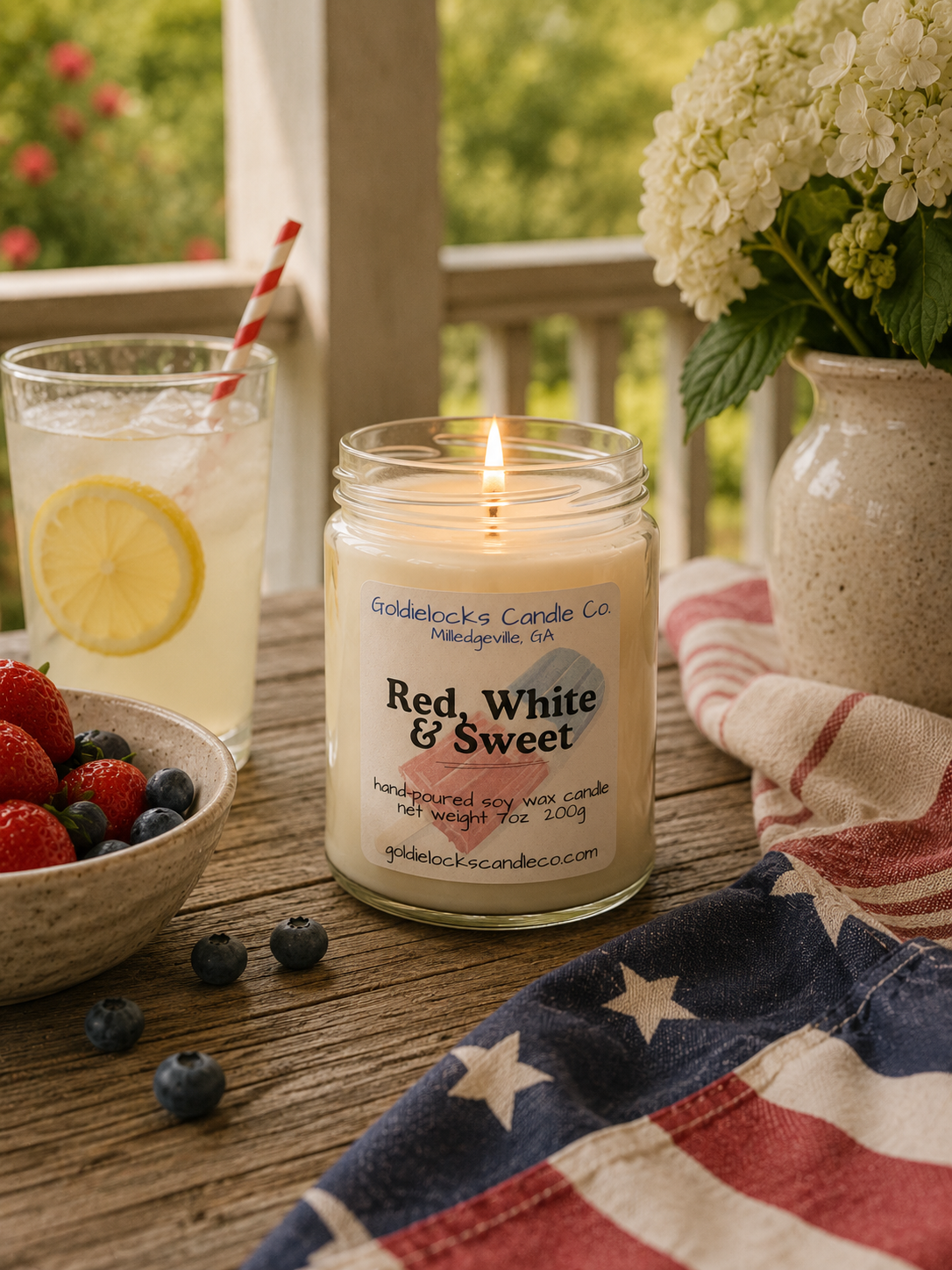 Red White & Sweet Lit Candle.png