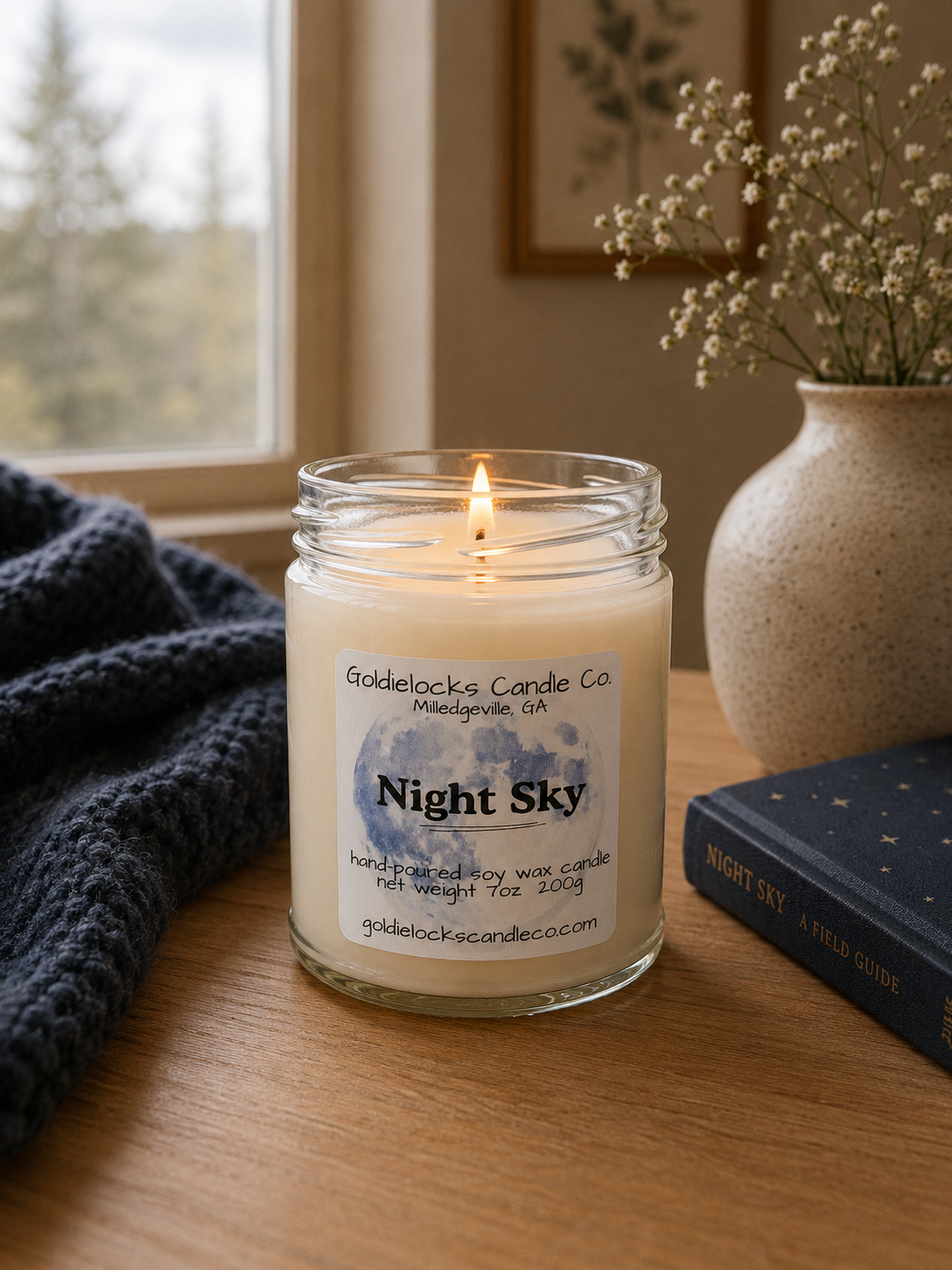 Night Sky Lit Candle.png