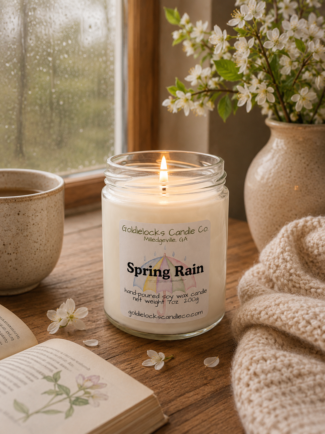 Spring Rain Lit Candle.png