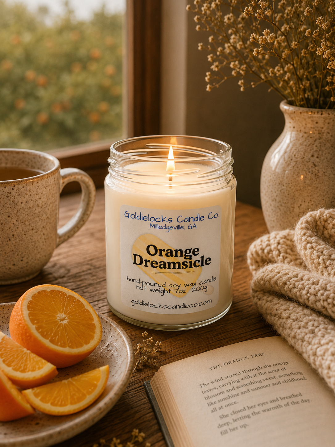 Orange Dreamsicle Lit Candle.png